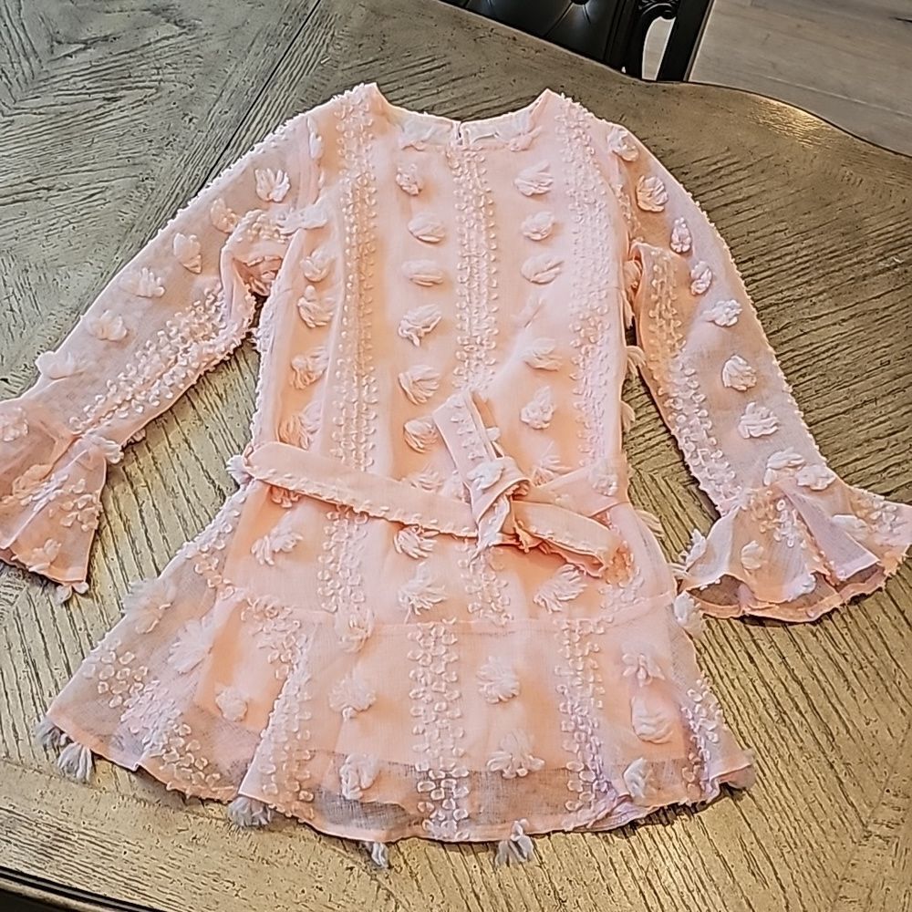 Blush Pink dress size S bell sleeve